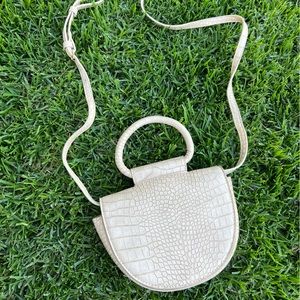 New croc beige hand bag
